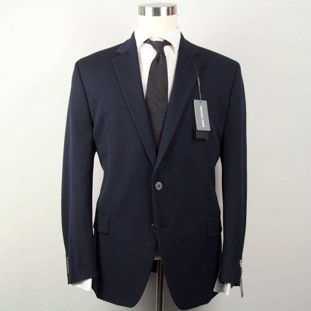 46R Michael Kors Men's Classic-Fit Stretch Solid‎ Blazers Navy E04515